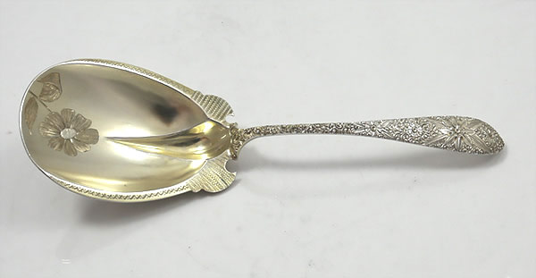 Caldwell bright cut sterling serving spoon