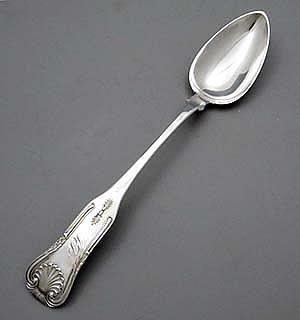 Coin silver stuffing spoon by Taylor and Hinsdale pre 1830
