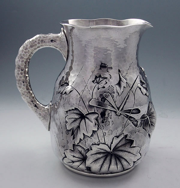 dominick & haff aesthetic sterling pitcher with dragonfly