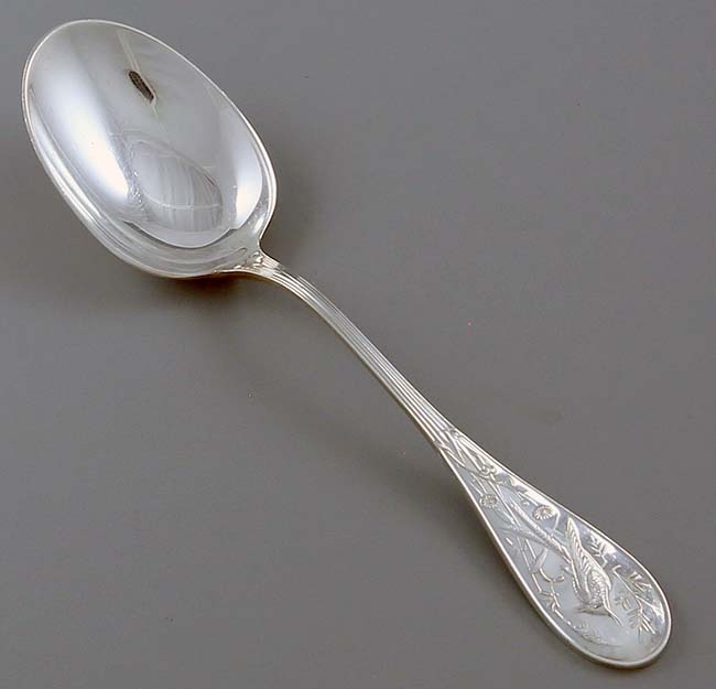 Tiffany Audubon large serving spoon sterling silver