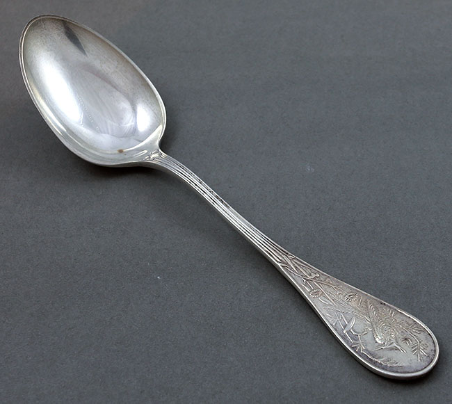 Tiffany Audubon sterling tablespoon or serving spoon