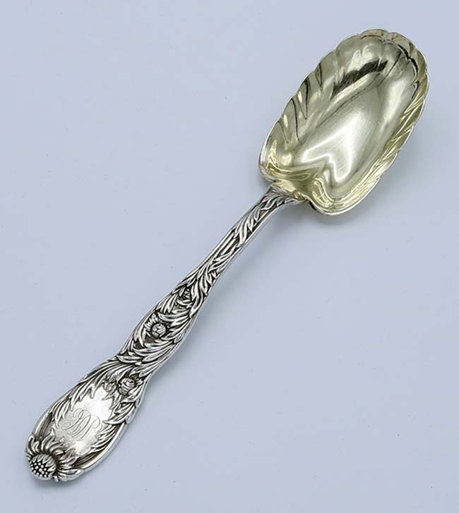 Tiffany Chrysanthemum sterling silver serving spoon