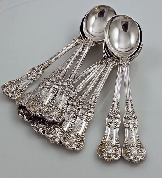Tiffany English King sterling gumbo spoons