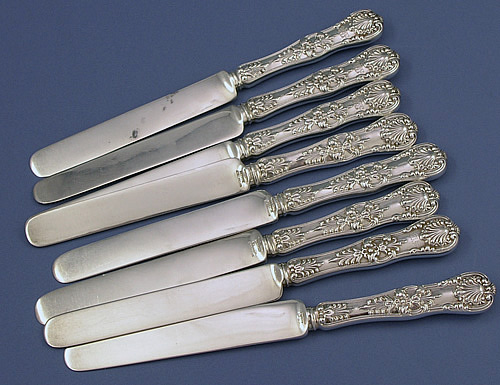 tiffany english king all sterling breakfast knives