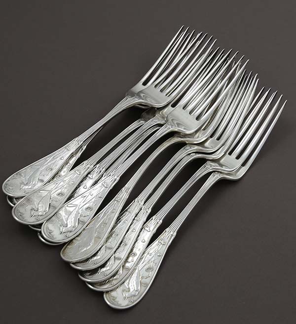 Tiffany Japanese sterling dinner forks