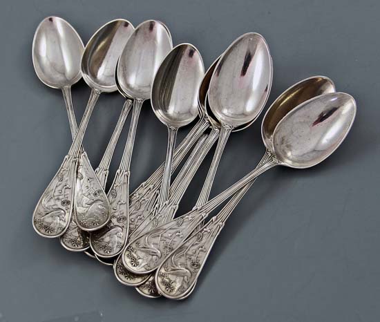 Tiffany Japanese sterling silver teaspoons