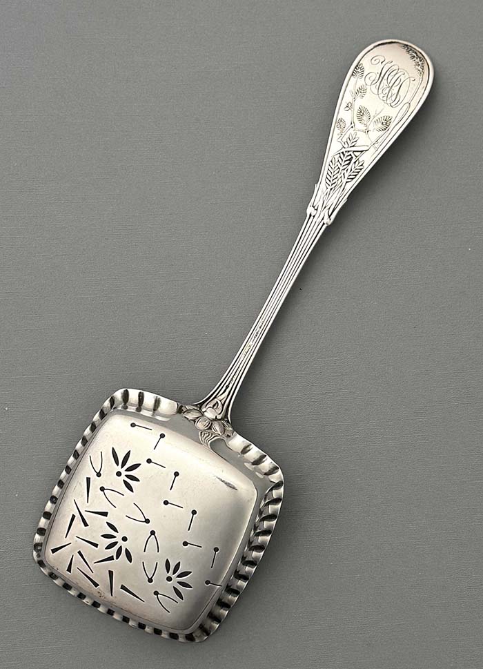 Tiffany Japanese antique sterling silver pea server