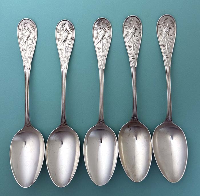 Tiffany Japanese sterling serving spoons