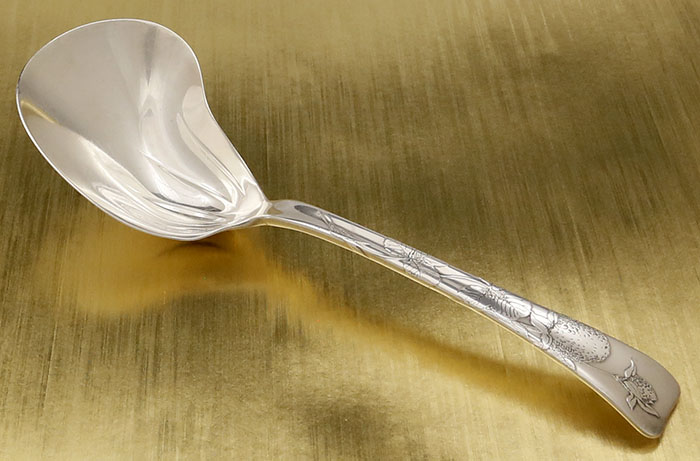 Tiffany lap over edge acid etched serving spoon strawberries