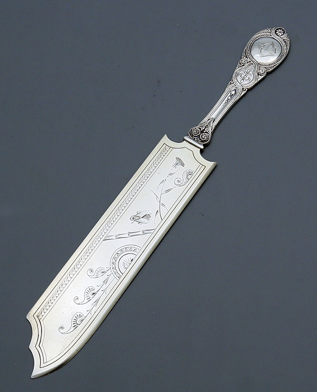 Wendt Moresque ice cream knife sterling silver antique