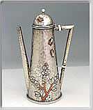 mixed metals coffee pot by whiting