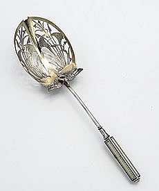 Rare Gorham Isis sterling and enamel ice spoon