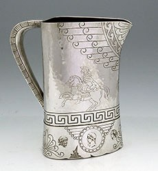 Shiebler Etruscan sterling water pitcher