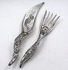 Whiting seahorse sterling fish set