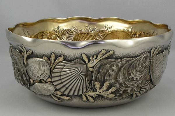 whiting sterling nautical theme shell bowl