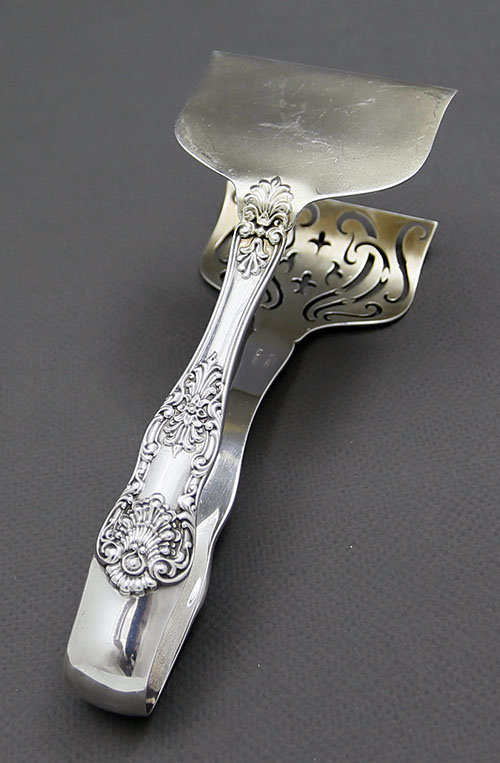 antique sterling silver tongs