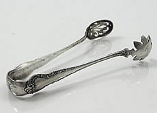 Durgin Cromwell large sterling ice tongs