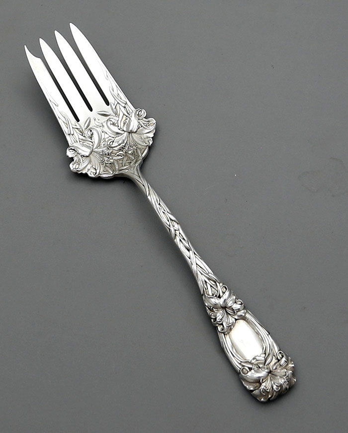 Durgin New Art antique sterling serving fork 