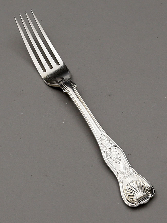 Single 1903 English silver dinner fork Charles Boyton