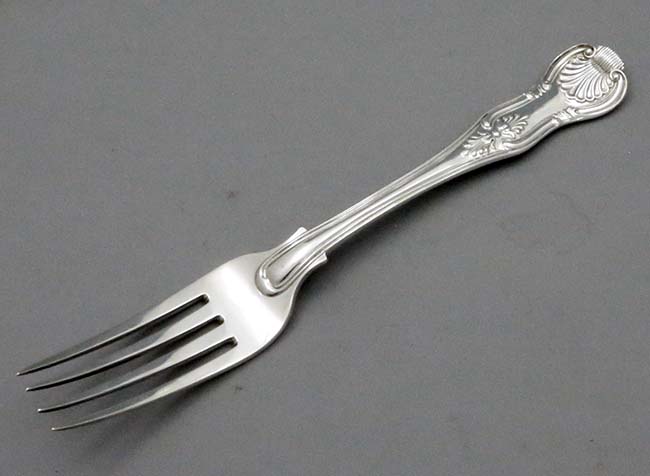 One of three English silver forks Kings pattern George Adams London 1844