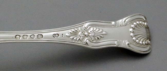reverse of handle with hallmarks George Adams London 1844