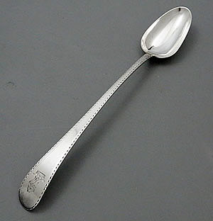 English antique silver basting spoon by Hester Bateman London 1778