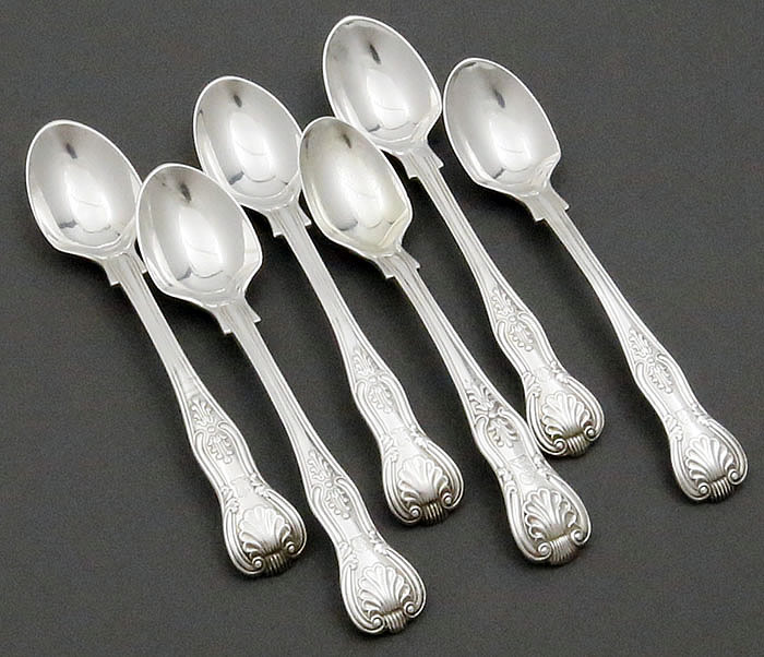 English kings pattern egg spoons