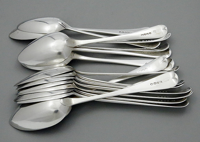 English antique silver tablespoons by William Bateman London 1816