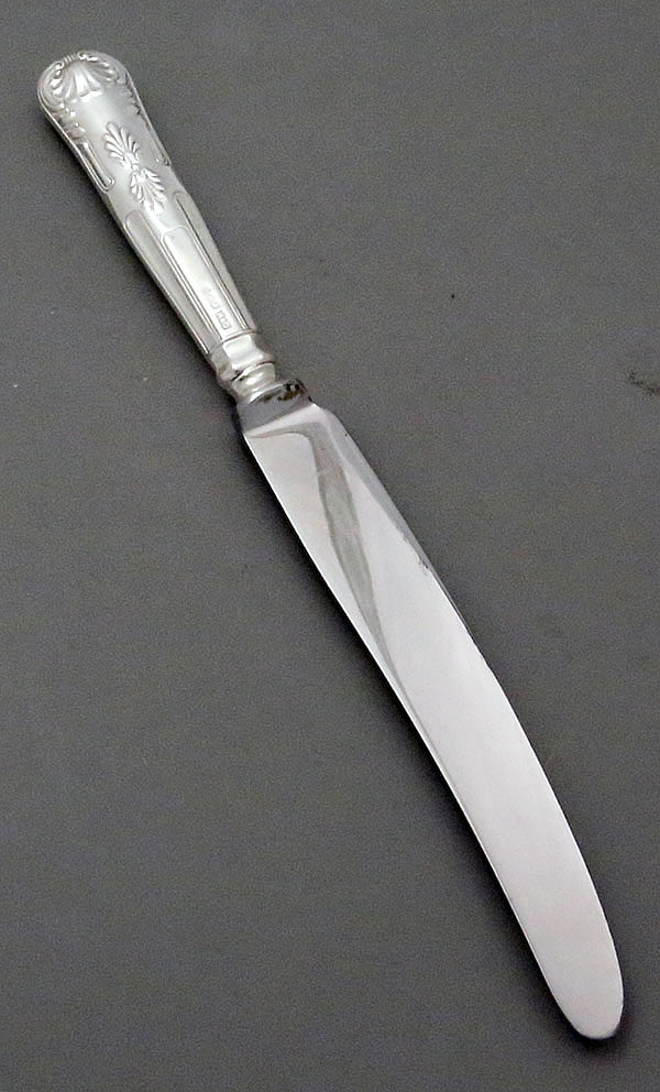 King's pattern table knives English hallmarked silver handles
