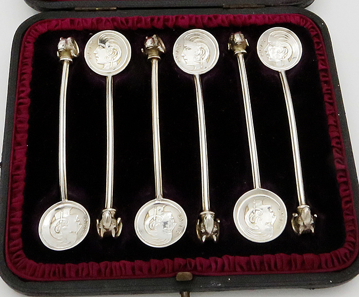 Mappin and Webb antique sterling coffee spoons