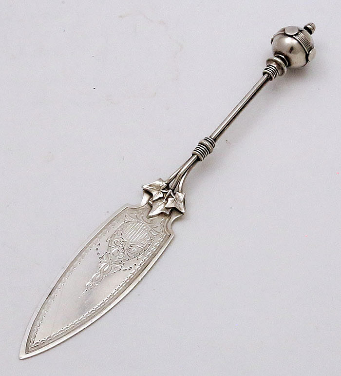 Gorham antique sterling engraved knife ball and ivy