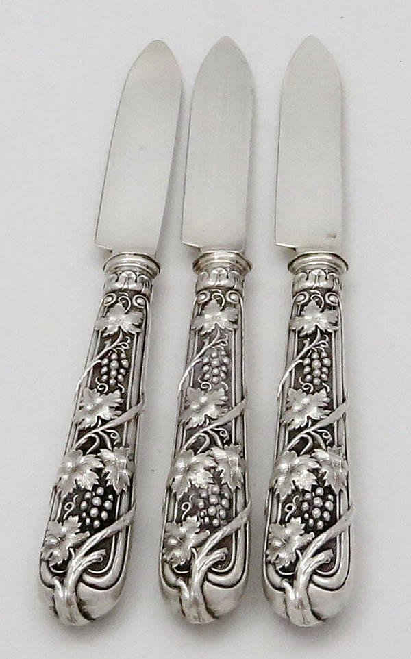 Gorham antique coin silver fruit knives