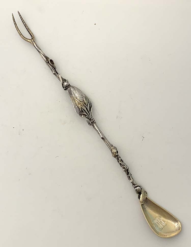 Gorham Narragansett olive spear and spoon