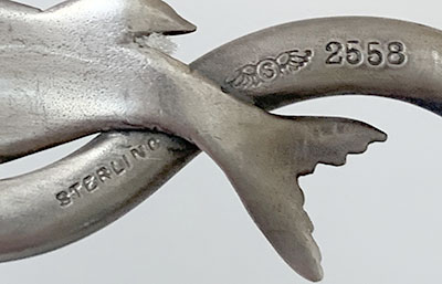 mark of Shiebler sterling silver fish set