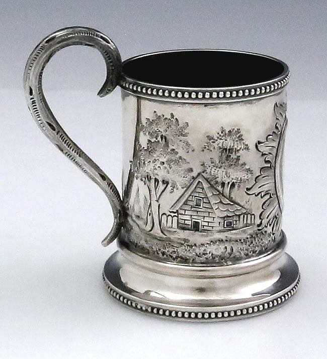 George Sharp landscape sterling silver cup