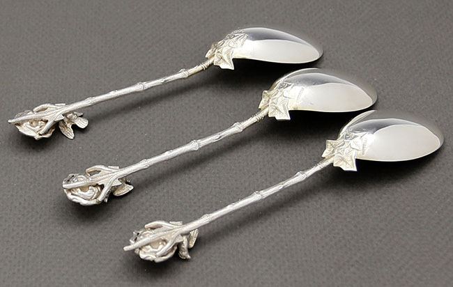 Gorham antique sterling bird's nest spoons