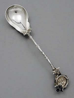 Gorham antique sterling silver berry spoon