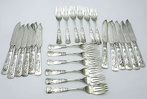Gorham Fontainebleau sterling silver dish set 24 piece