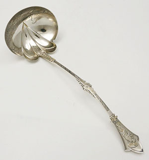 Gorham Japanese antique sterling silver soup ladle