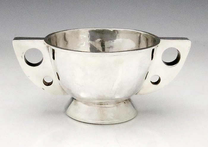sterling hand wrought sugar bowl