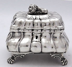 Austrian antique silver Vienna 1861 etrog box lion finial