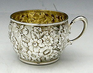 Dominick & Haff sterling repousse cup antique sterling silver circa 1880