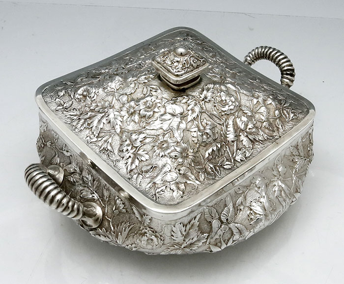 top view of Dominick and Haff repousse tureen