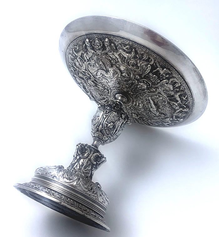 antique silver plated compote English