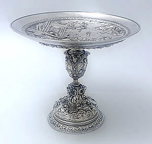 antique Elkington compote ornate electroform silver plate