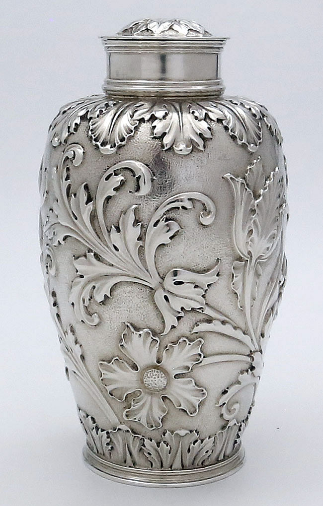 antique English silver jar London 1913 Willliam Hutton and Sons Ltd