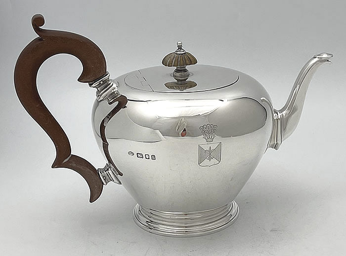 Adie Brothers sterling silver teapot London 1925