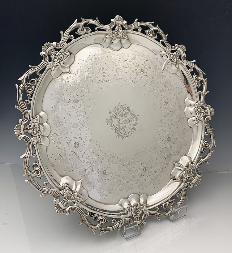 antique sterling English William IV salver John Welby