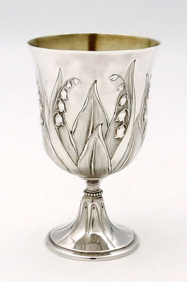 English antique silver goblet