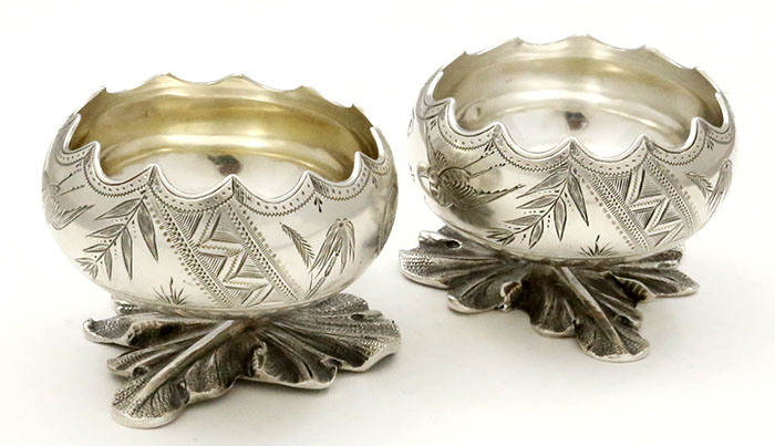 Aesthetic English antique silver salts